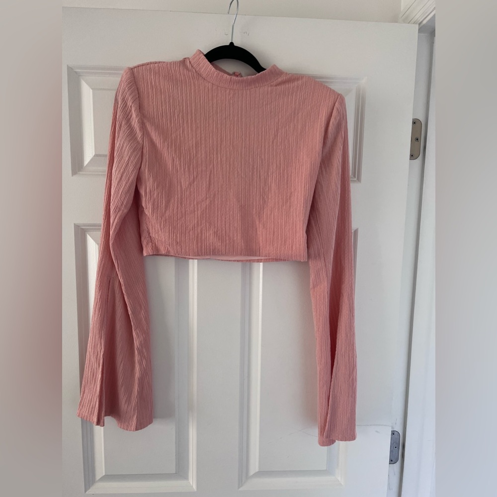 Blush Pink/Salmon Crop Top
